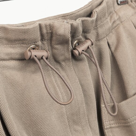 Fendi Resort 2023 Runway Baguette Taupe Cotton-Denim Cargo Mini Skirt - Picture 7 of 14
